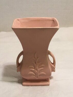 Vintage Pink McCoy Pottery vase mid-century modern